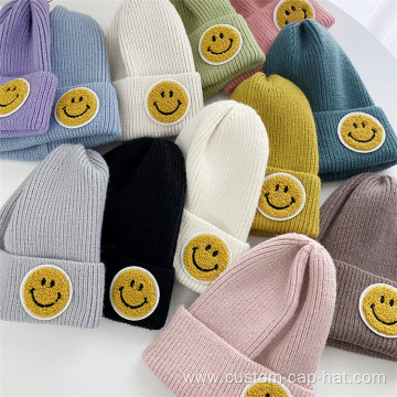 New Design Skullies Smiley Beanie Hat for Women